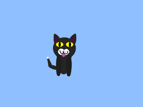 A black cat
