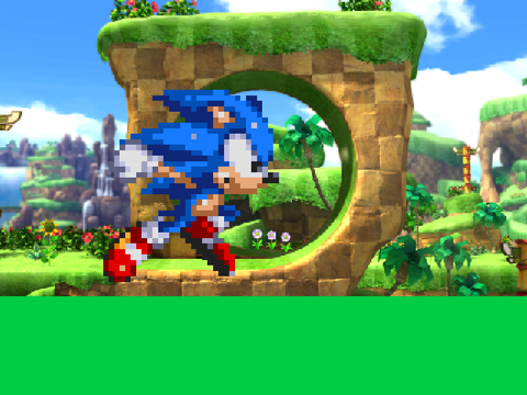 Sonic running animation (moving sprite example)