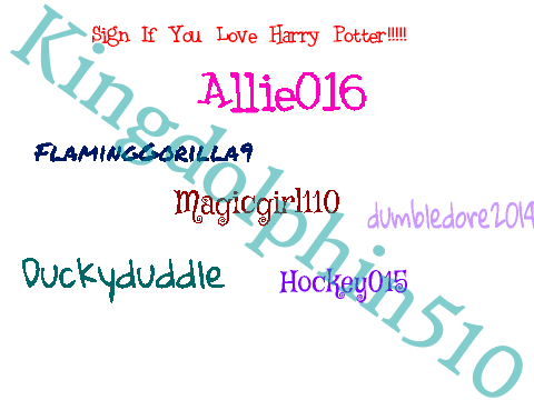 Sign If You Love Harry Potter!!!!! remix