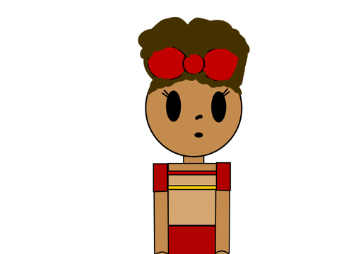 I made dolores with circles, squares, and the marker tools on scratch