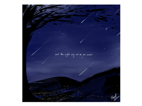 and the night sky will be our ocean