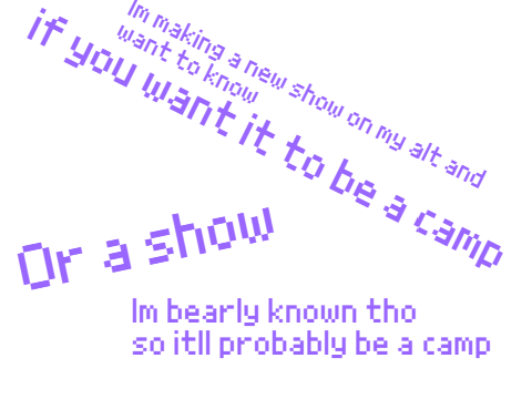 Makin a new show and wanna know your opinion
