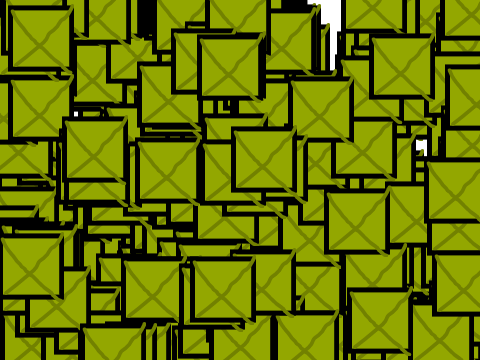 a sus box explodes into more boxes slow motion #animations