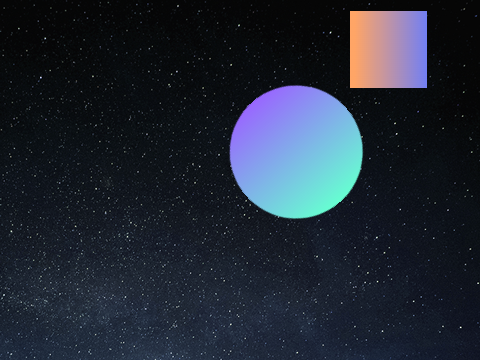 Orange square, Purple circle