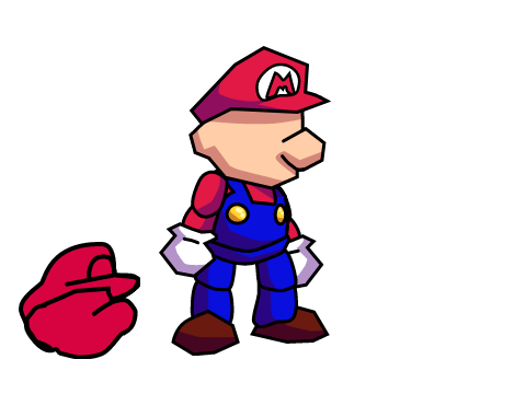 Textureless Mario Vector