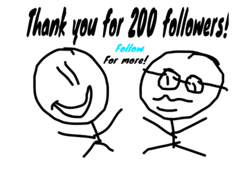 200 followers!