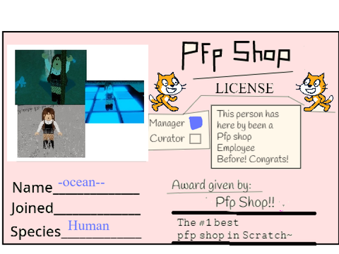 PFP Shop worker license! remix