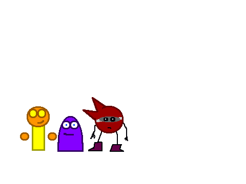 Three characters