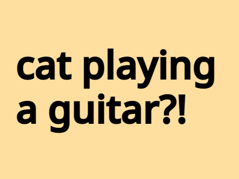 cat playing guitar