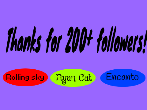Thanks for 200+ followers