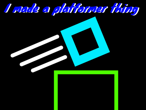 I had to make something for school so I made a dumb platform thing