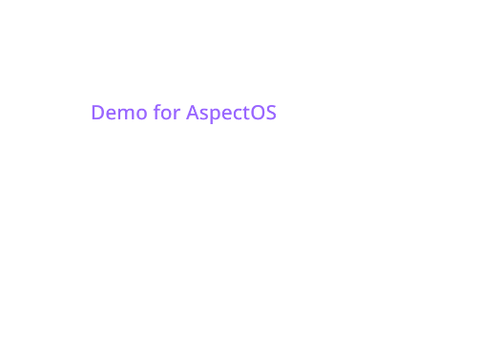 Demo for AspectOS