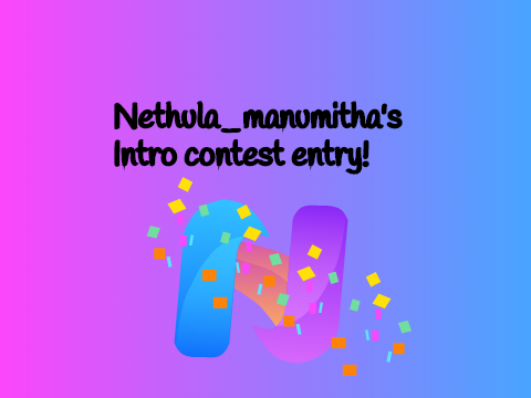 Nethula_manumitha's Intro contest entry! #All #Intro #Entry # Nethula_manumitha