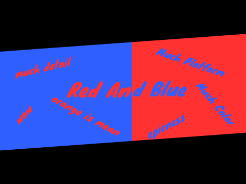 Red And Blue-A Non Generic platformer