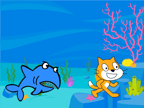 Scratch Cat V.S. Shark