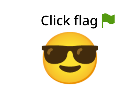 Click the green flag