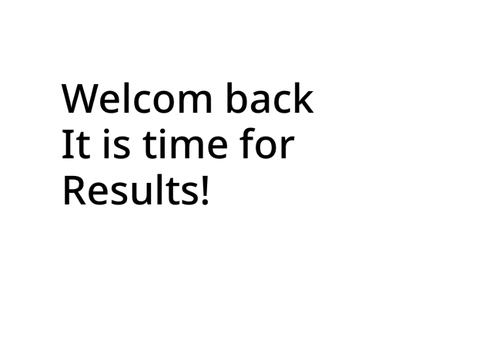 Contest results!