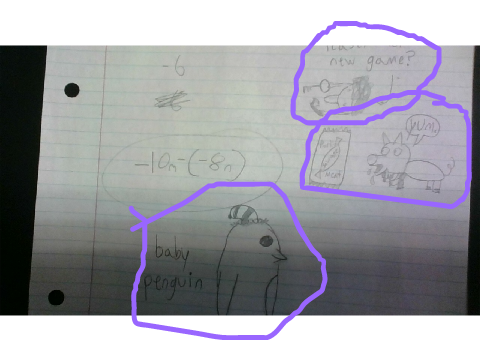 I drew these in math class. XD