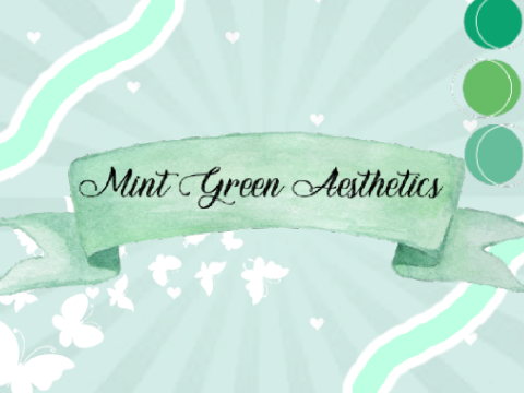 ✎ mint green aesthetics