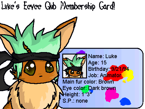 Luke's Eevee Membership Card