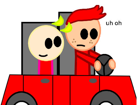 A fun drawing I made with me and an old friend.
