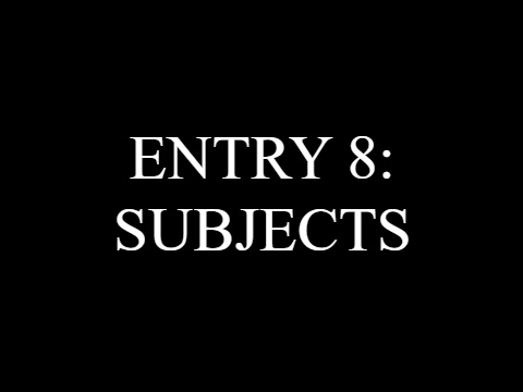 Entry 8: Subjects | Base Defenders