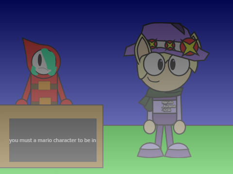 you must a mario character to be in