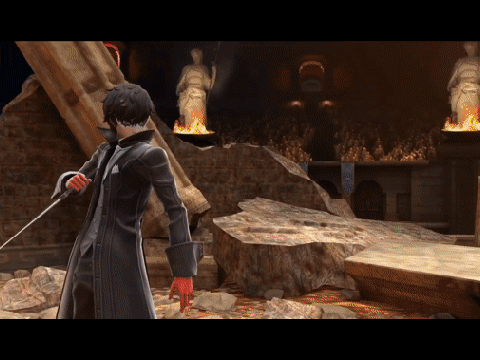 For his neutral special he wields a gun