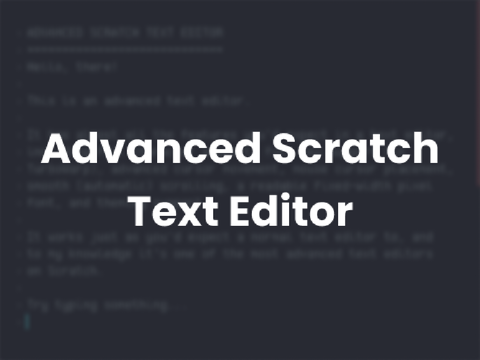 Advanced Scratch Text Editor