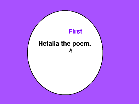 Hetalia the  First poem