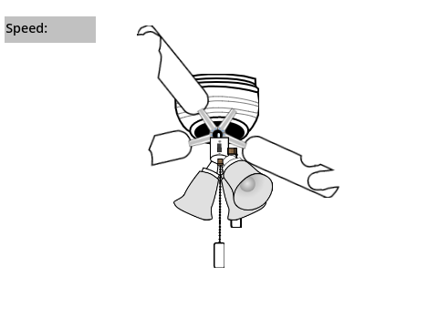 Broken ceiling fan 