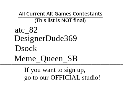 The Alt Games Contestants