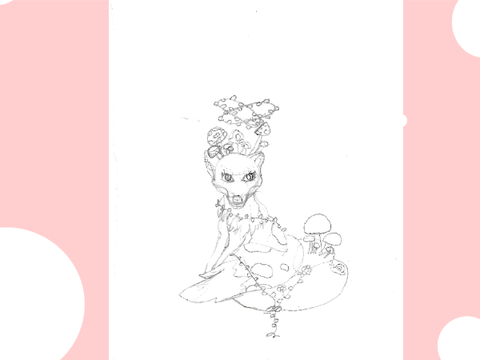 Sketch of mushroom fox!