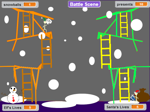 2 player snow-ball battles