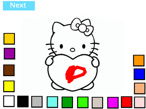 hello kitty colouring pages