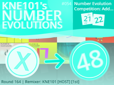 Number Evolution Competition: Add 1 Frame II [ Round 164 | S -> 48 ]