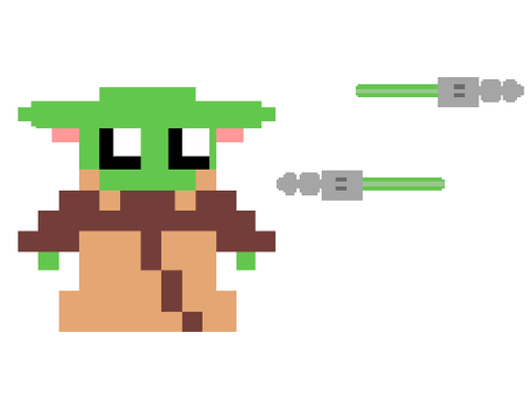 Baby Yoda pixel art