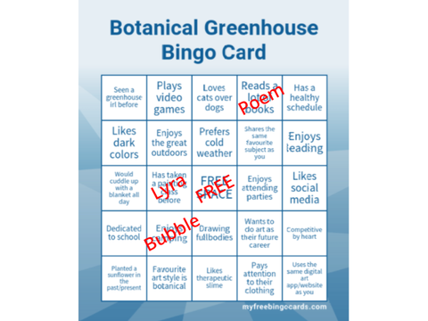 Seven's Bingo Card