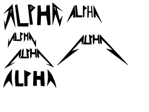 Evolution of the Team Alpha logo