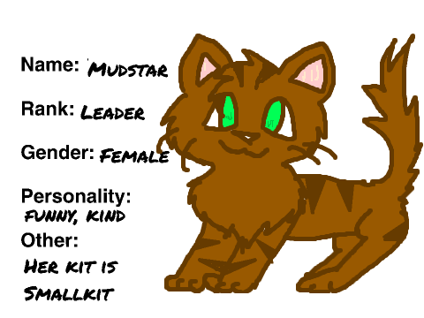 EarthClan Cat Blank Template Mudstar