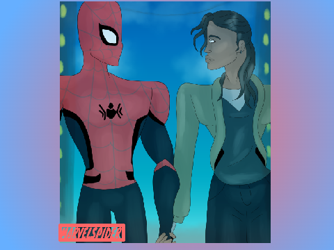 1st Spider-Man & MJ drawing