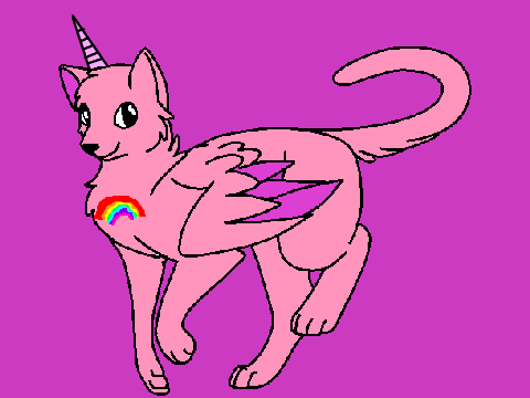 Unicorn winged cat