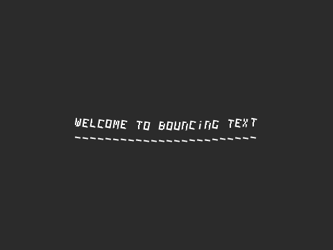 Bouncing text