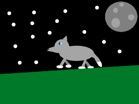 I drew a wolf of shapes