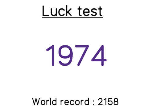 Mega luck test 