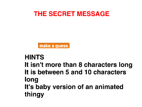 THE SECRET MESSAGE