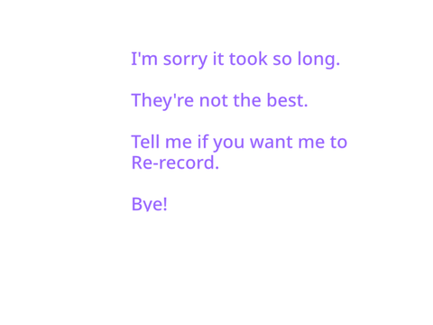 It took forever…sorry…but here are my lines!!!