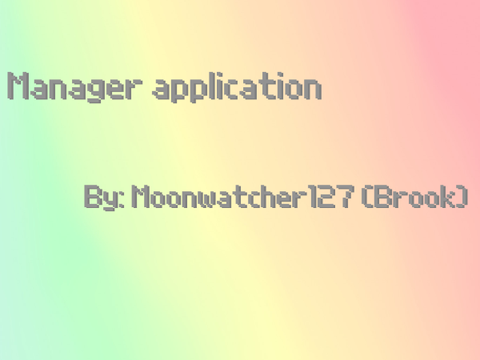 Manager application