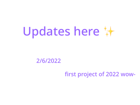 - Hi… if anyone is still there ;w;’ ( Feb. 6th 2022 / Updates ) -