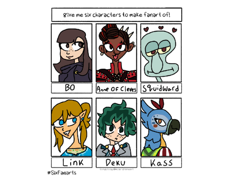 Six Fanarts Challenge!!